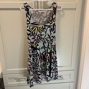 VANS Multicolored Skater Love Triangle Empire Tank Sleeveless Dress Stretch